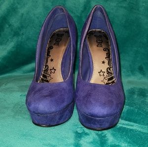 Cobalt blue platform heels